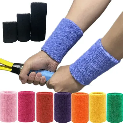 2 Pcs Towel Sports Wristbands Tennis Sweat Bands Wrist Guard For Basketball Volleyball padel Fitness