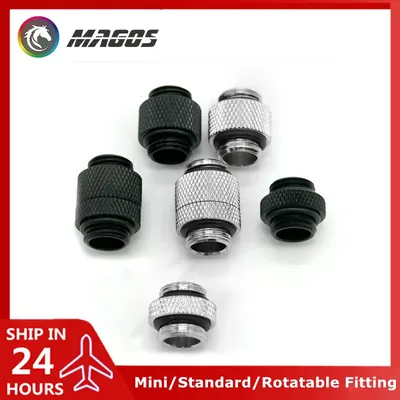 M-M Water Cooling Butt Fitting Mini Reservoir - Pump Connector / Standard / Rotatable 360° G1/4''