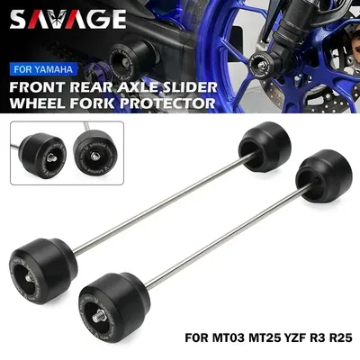 Rear Front Axle Sliders For YAMAHA MT03 MT25 YZF R3 R25 2015-2025 Motorcycle Wheel Axle Fork Crash