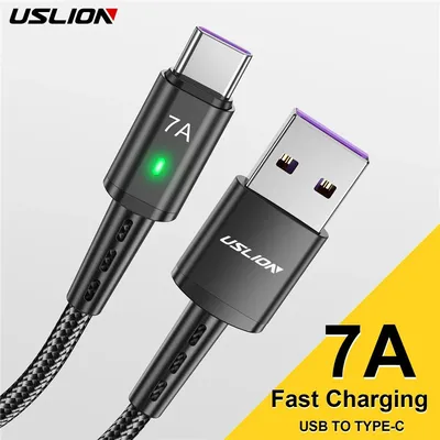 7A USB Type C Cable Wire For Samsung S22 S20 Xiaomi mi 12 Mobile Phone Fast Charging USB C Cable