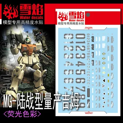 Model Decals Water Slide Decals Tool For 1/100 MG RGM-79 [G] GM Fluorescent Sticker Models Toys