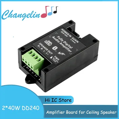 Audio Bluetooth Power Amplifier Board 2 Channel for Ceiling Speaker Background Music Amplifier