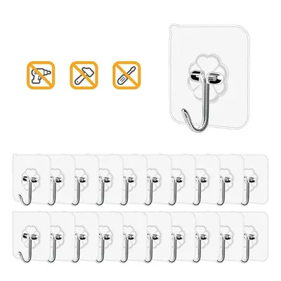 10/20 Pcs Hooks Transparent Strong Self Adhesive Door Wall Hangers Hooks Suction Heavy Load Rack Cup