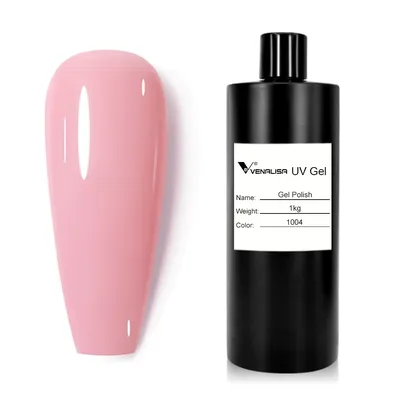 #1004 Nude PinkJelly 1kg Big Volume VENALISA Wholesale Super Quality Soak Off UVLED Semi Permanent