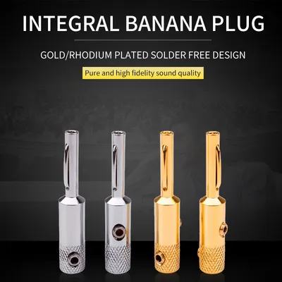 YYTCG 2pairs/4pcs Banana Plug Connector Corrosion-Resistant Banana Connector for Audio Video