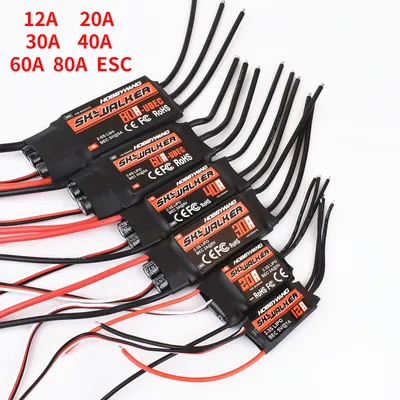 12A 20A 30A 40A 60A 80A ESC Speed Controller With UBEC For RC Airplanes Helicopter Compatible