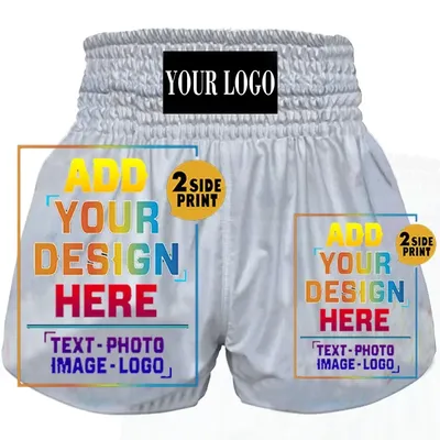 Custom MMA Muay Thai shorts, bring your design or brand logo Taekwondo pants adult children sanda