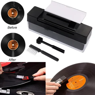 1 Set Anti Static Vinyl Record Cleaner Dust Remover Brush for Phonograph Turntable LP Vinyl Records