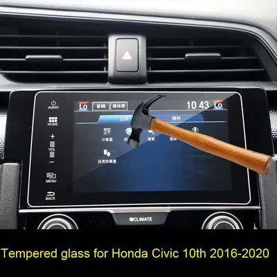 car touch GPS navigation screen protective toughened tempered glass film for honda civic 2016 2017
