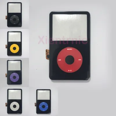 For iPod 5th Video Black Front Cover panel with clickwheel flex cable Housing kit for replacement