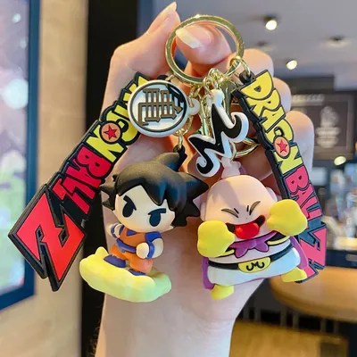 Dragon Ball Keychain PVC Cartoon Anime Figure Trunks Son Goku Piccolo Buu Vegeta Action Figures Key