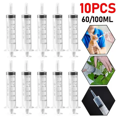 60ml/100ML Feeding Syringe Glue Filling Enema Syringe Nutrient Sterile Without Needle Watering for