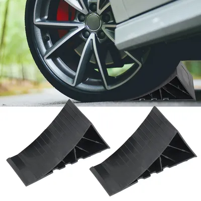 2 Pieces Rubber Wheel Chocks Replaces Rubber Wheel Chocks for Car Auto Trailer Universal Spare