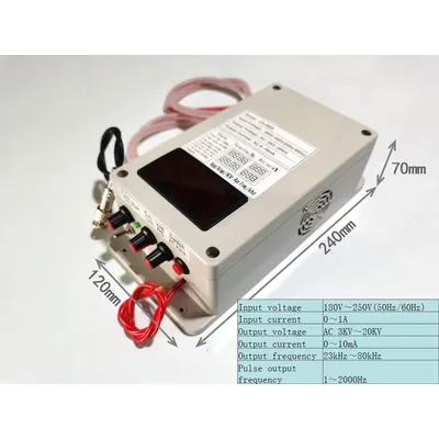 AC High Voltage Power Supply 3KV - 20KV AC output, High frequency ,Electrostatic Ionization ,