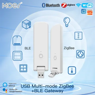 MOES Tuya Smart USB Multi-mode Gateway Bluetooth+ZigBee Wireless Hub Control Smart Home Control