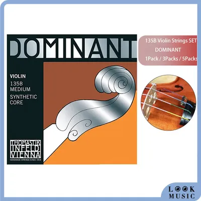 LOOK 1Pack/3Packs/5Packs 4/4 Violin Strings Fiddle String Thomastik Medium G D A E String Dominant