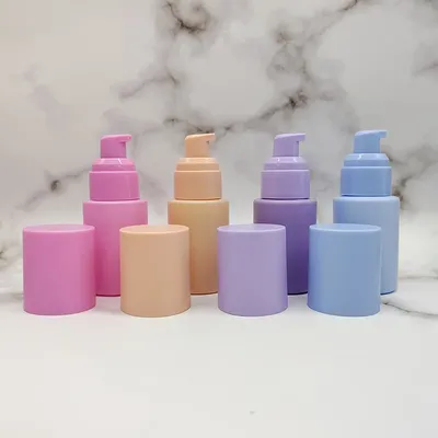 30ml Pump Bottle Colorful Glass Liquid Foundation Packing Tool Empty Pump Bottle Travel Essentials Squeeze Bottle Portable