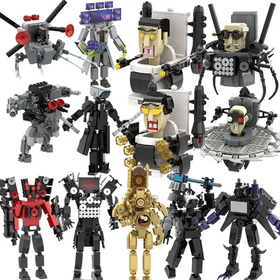 NewMoc Skibidi Toilet Man Building Blocks Camera Speaker Bricks Audio Robot Model Sets of Decoration DIY Toy for Kids Adult Gift