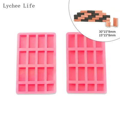 Color Random Dollhouse Miniature Brick Mold Mini Building Bricks Mold Mason DIY Handmade Sets Red Brick Mould Scale Scene Model