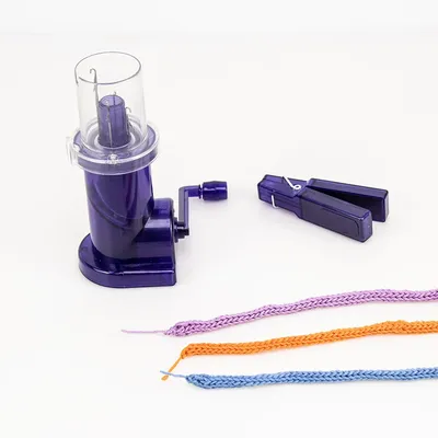 Portable Hand Knitting Machine Embellishment Knit Loom with Hand Crank Accessories Hand-Knitted