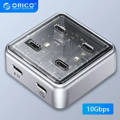 ORICO Multiple USB A Type C Ports Splitter Hub 4 10Gbps USB 3.1 Slot Dock Station Multi USB3.0