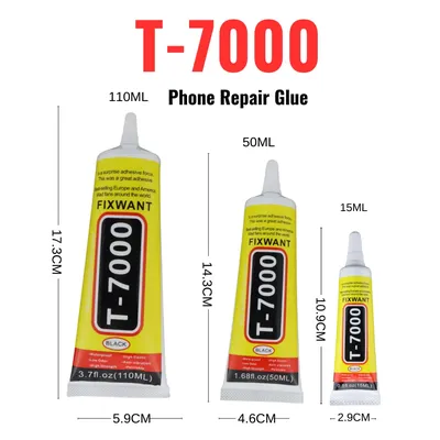 FIXWANT 15/50/110ML T7000 Black Cellphone Tablet Repair Battery Cover LCD Frame Adhesive T-7000