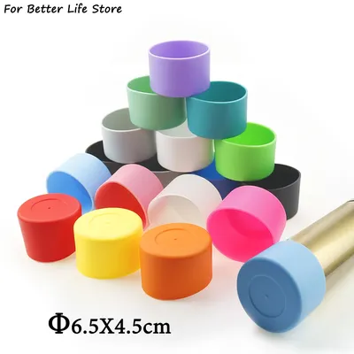 For Better Life 1Pc 6.5cm Soft Silicone Cup Bottom Sheath Protector Sleeve For Glass Water Tea