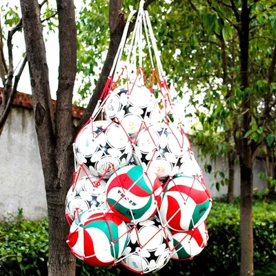 Portable Carry Net Bag Balls Volleyball Outdoor Durable Standard Nylon Thread Soccer Basketball Hoop