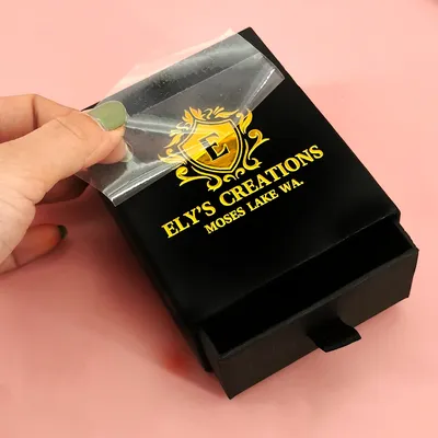 100Pcs Transfer LOGO Stickers Custom Photo Name Jelly Label Metallic Transparent Without Background