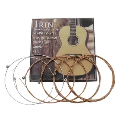 6Pcs Acoustic Guitar Strings A113 Premium Stainless Steel Mercerized Strings Acoustic Guitar