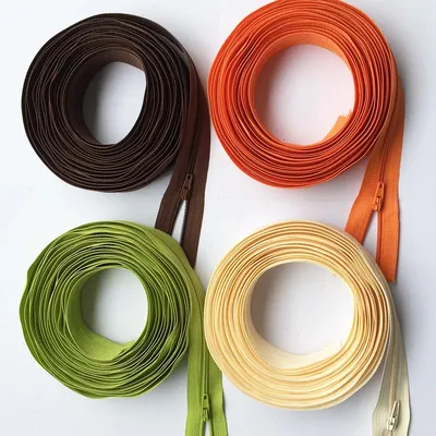 5Meters 3# Nylon Zipper at the Meter with 10Pcs Sliders for Tailor Sewing Clothes DIY Bags