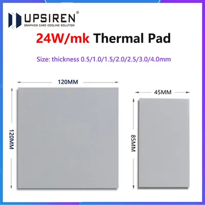 Upsiren 24W/MK 21/18/16W GPU CPU Thermal Pad Heatsink Cooling Conductive Silicone Pad
