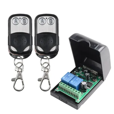 AK-RK02E DC 12V 24V 36V 48V 433Mhz RF Wireless Remote Control Switch Relay 2CH Receiver Module For