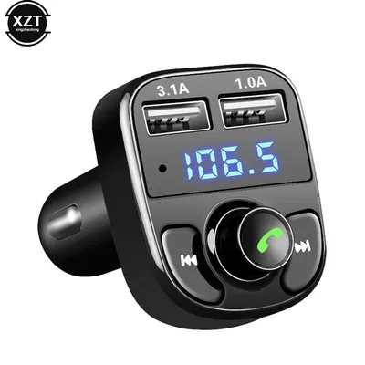 X8 Car Dual USB Fast Charger FM Transmitter Bluetooth 5.0 Handsfree Car Kit Audio Modulator MP3