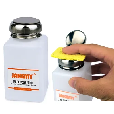 JAKEMY Alcohol Bottle 120/180ML with Stainless Steel Bottle Cap for Mobile Phone Repair Clean Anti