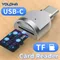 Type C To Micro-SD TF Adapter Cardreader High Speed USB C Card Reader Smart Memory Card Reader For