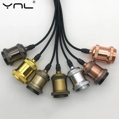 Vintage Retro Edison Lamp E27 Socket Pendant Lights Bulb Socket Screw Base Aluminum Light Industrial