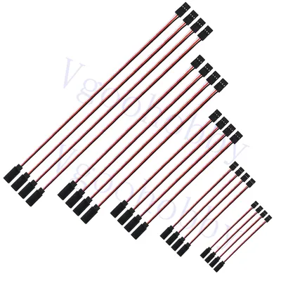 20Pcs JR Male to Female 3-Pin Servo Extension Cable Wire Connectors for RC Car Helicopter Boat Servo Receiver Flight Controller