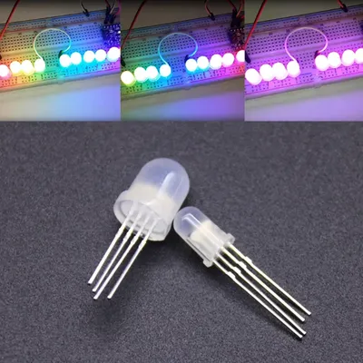 DC5V WS2812D F5 5mm F8 8mm Round RGB LED WS2812 chipset inside RGB Full color Frosted LED Chips