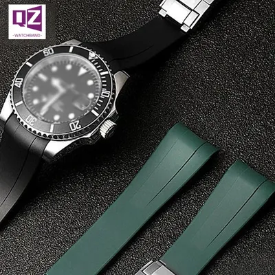 rubber Silicone Watchband 20mm 21mm For submariner DEEPSEA Oysterflex rolex-Strap Watches Band GMT