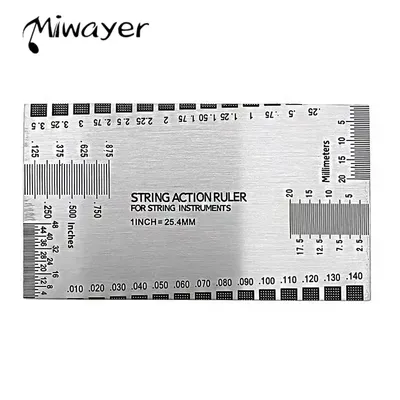 Miwayer String Action Ruler Gauge,Guitar Repairing Tool for Luthier,Fit for Guitar,Ukulele,Bass,Banjo,Mandolin