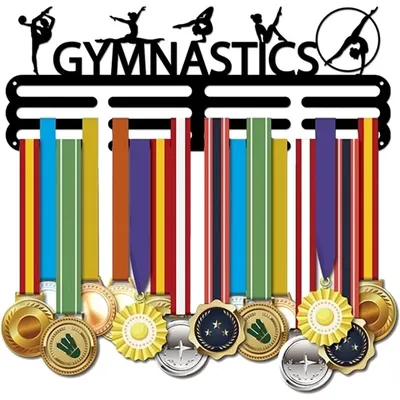 Gymnastics Medal Display Hanger 5 Artistic Figure Gymnastics Sports Medal Holder Iron Medals Display