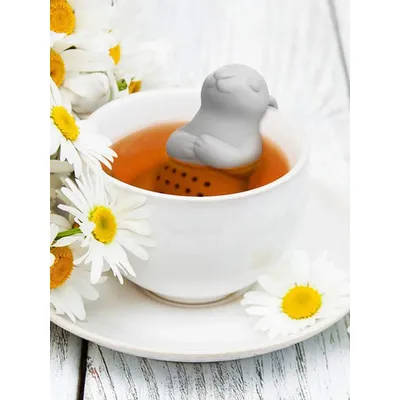 Rabbit Tea Infuser Cute Bunny Silicone Tea Maker Bunny Tea Infuser Filter Strainer Tea Diffuser Filter for Loose Leaf Tea