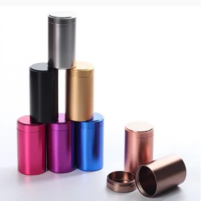 Simple Portable Organizer Alloy Seal Tea Box Cans Mini Tea Caddy Kung Fu Tea Sealed Cans Dried Fruit