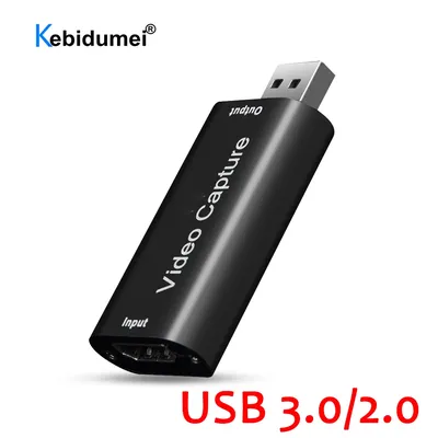 Mini 4K USB 3.0 Video Capture Card HDMI-compatible USB 2.0 Game Recording Box for Computer Youtube