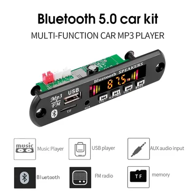 50W Amplifier MP3 Decoder Board DC 12V 18V Bluetooth 5.0 MP3 Player Car FM Radio Module Music Audio