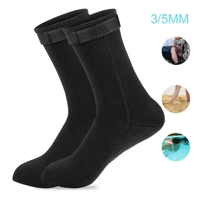 5mm Neoprene Socks 3mm Wetsuit Shoes Non-slip Surf Swimming Fins Socks Elasticity Beach Boots Warm