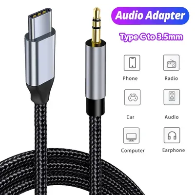 AUX Audio Cable USB C to 3.5mm Jack AUX Cord Car Speaker Headphone Adapter For Samsung Xiaomi Huawei