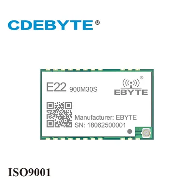 SX1262 1W Wireless Transceiver LoRa 915MHz E22-900M30S SMD Stamp Hole Antenna 850-930MHz TCXO rf Transmitter and Receiver