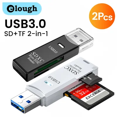 Card Reader USB3.0 To Micro SD TF Memory Card Reading Adapter High Speed 2 IN 1 Card Reader For